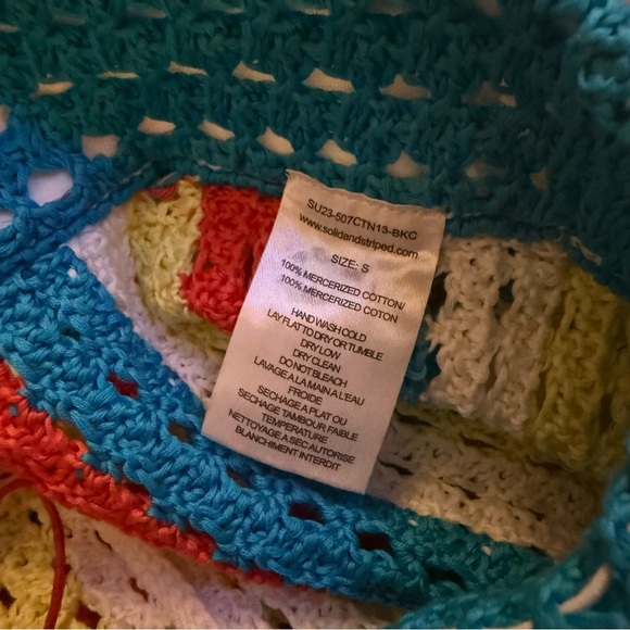 Solid & Striped colorful crochet knit Lola pants NWT $248 - Picture 11 of 12